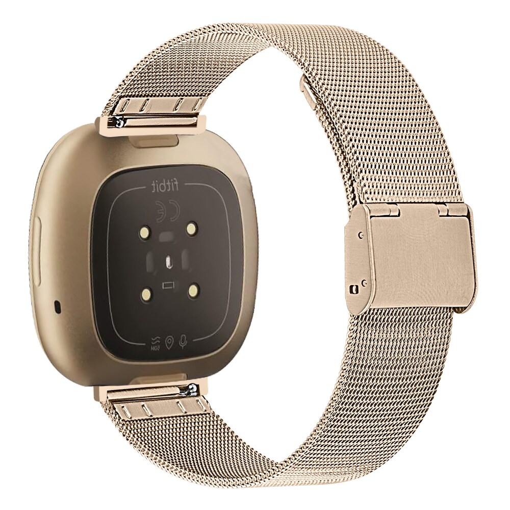 Fitbit Versa 3 / Sense armband Rostfritt stål Guld - Elgiganten