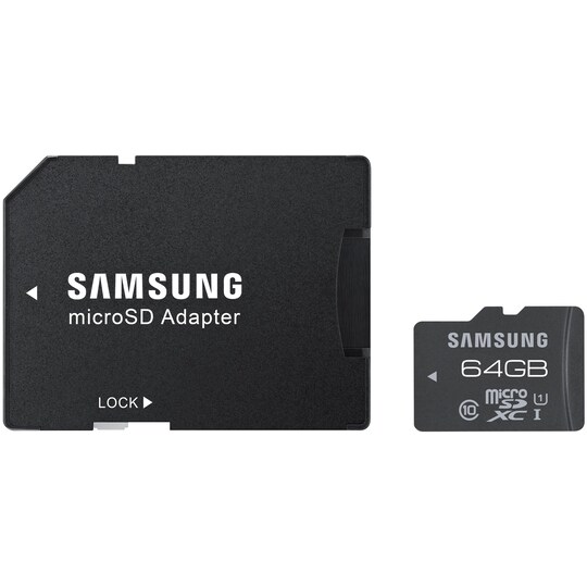 Samsung Pro 64 GB microSDXC Minneskort med SD-adapter - Elgiganten