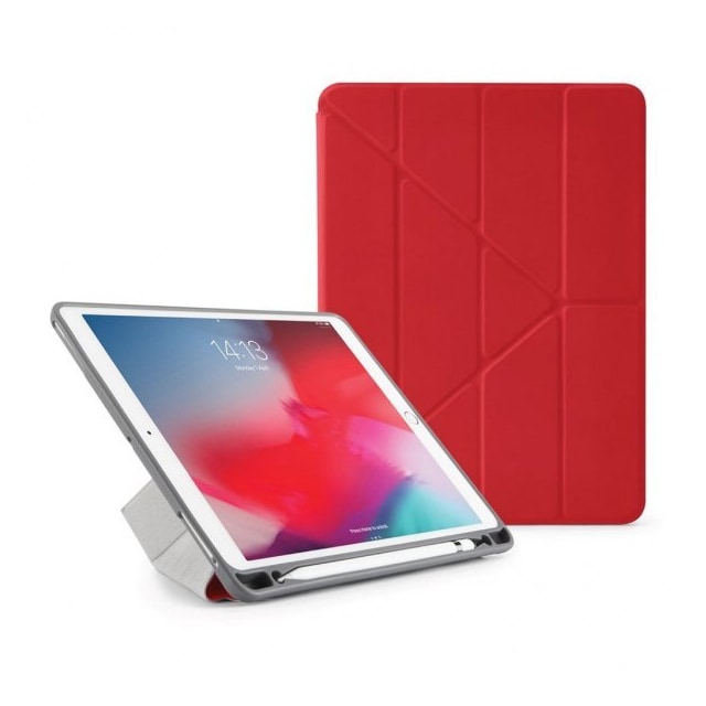 Pipetto iPad Air 2019/iPad Pro 10.5 Fodral Origami Pencil Röd