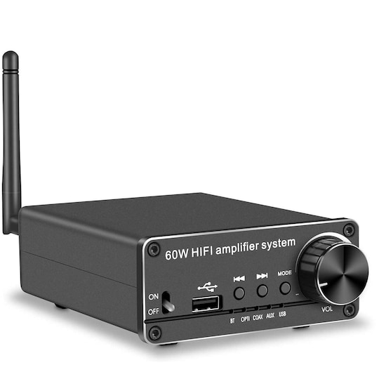 NÖRDIC Bluetooth 5.0 stereo audio amplifier 192Khz DAC digital to analog  omvandlare 2x30W förstärkare - Elgiganten