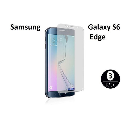 3st Skärmskydd till Samsung Galaxy S6 Edge + Putsduk - Elgiganten
