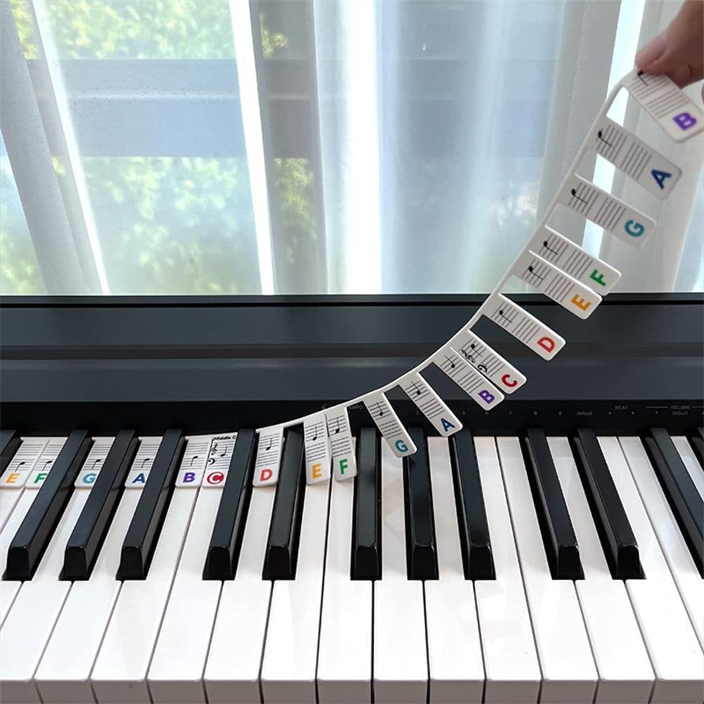 Avtagbara piano och keyboard etiketter 88 tangenter Flerfärgad - Elgiganten
