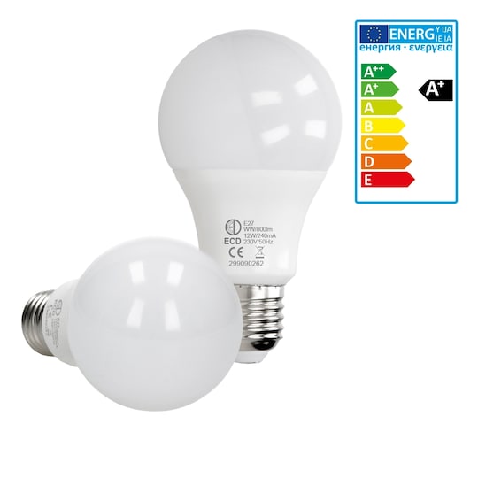 ECD Germany 3 piece 12W E27 LED-lampa | 3000 Kelvin | Spridningsvinkel 270  ° | - Elgiganten