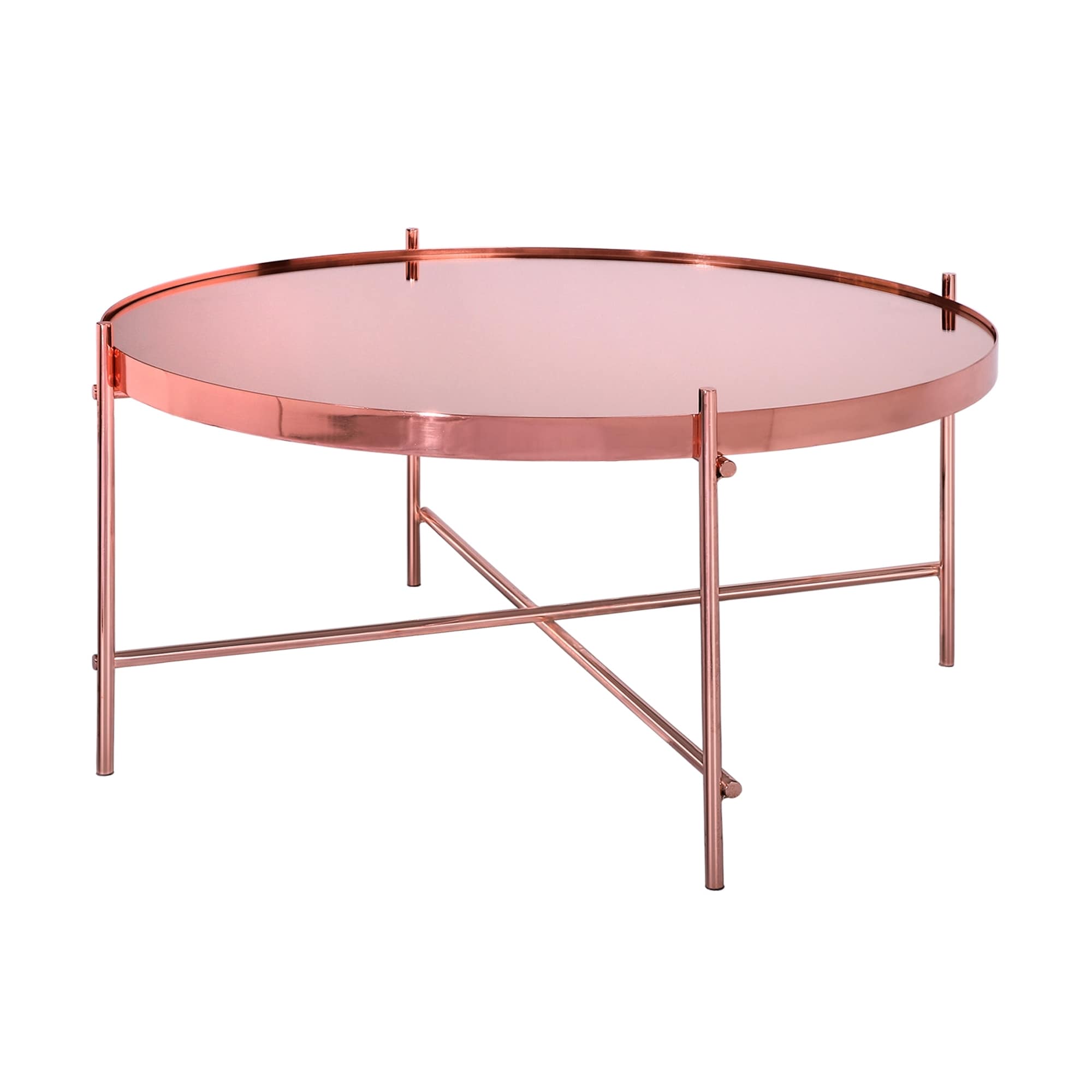WOMO-DESIGN design soffbord Ø 75x35 cm i koppar vardagsrumsbord, runt  sidobord, - Elgiganten