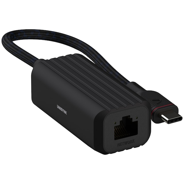 Unysink USB-C- till Ethernet-adapter 10379 (svart)