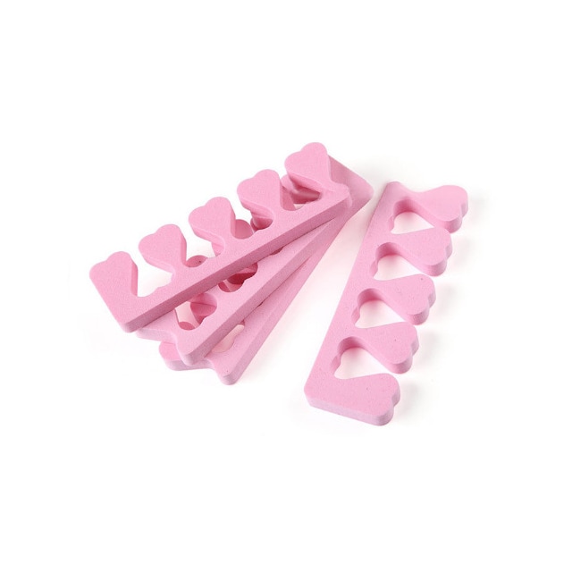 100-pack tåavskiljare fingeravdelare nail art verktyg Rosa