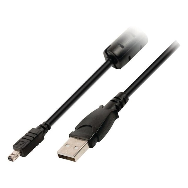 USB 2.0-kabel USB A hane - Minolta 8-stifts hankontakt 2.00 m Svart
