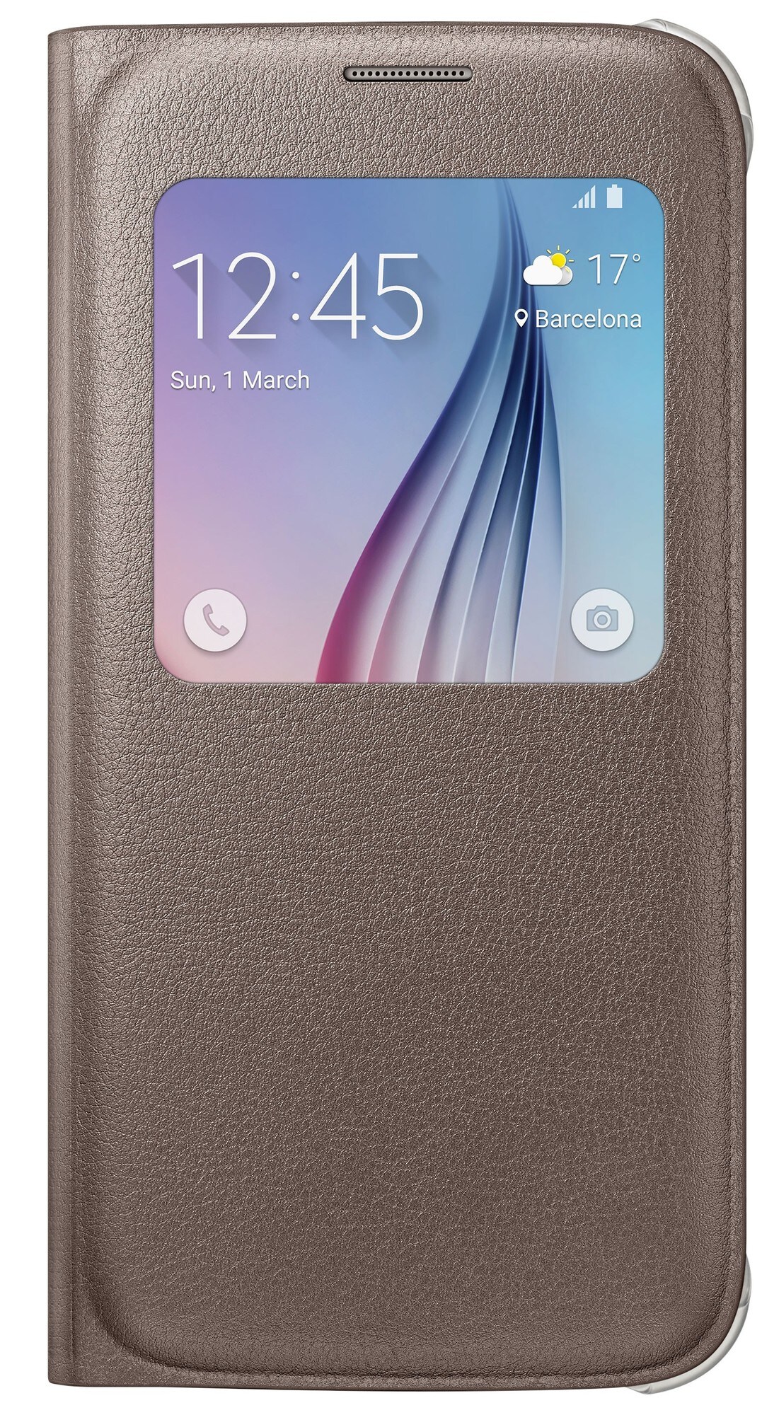 Samsung S View Flip Cover till Galaxy S6 (gold) - Skal och Fodral ...