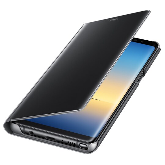Samsung Galaxy Note 8 clear view fodral (svart) - Elgiganten