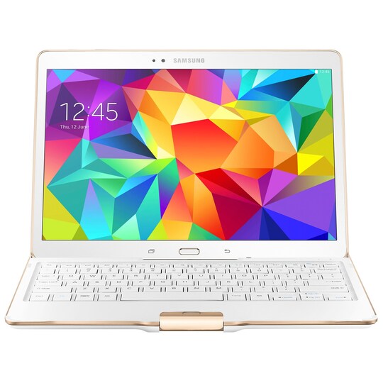 Samsung Book Cover Tangentbord Galaxy Tab S (vit) - Elgiganten