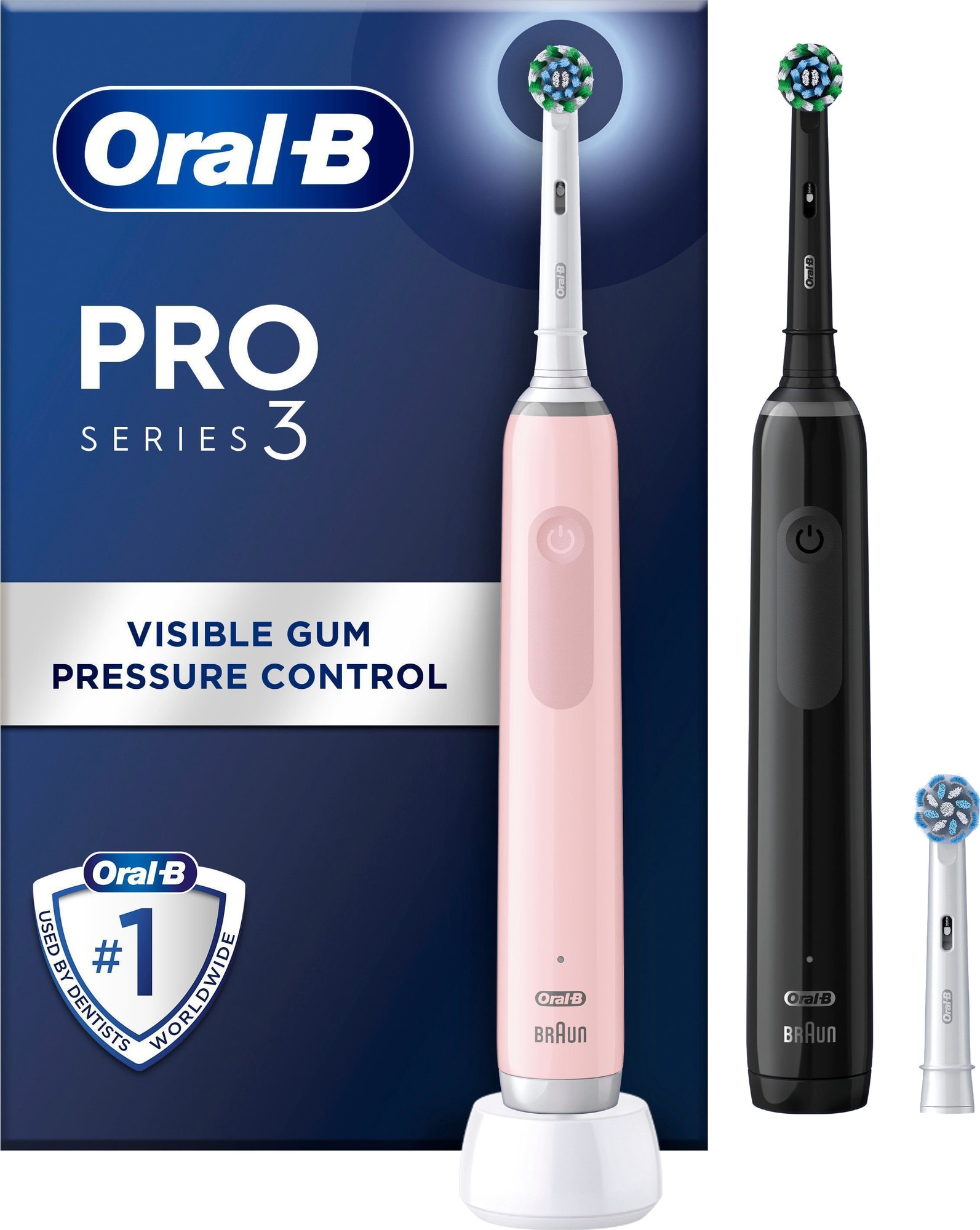 Oral-B Pro3 3900N eltandborste 760277 (svart/rosa) - Elgiganten