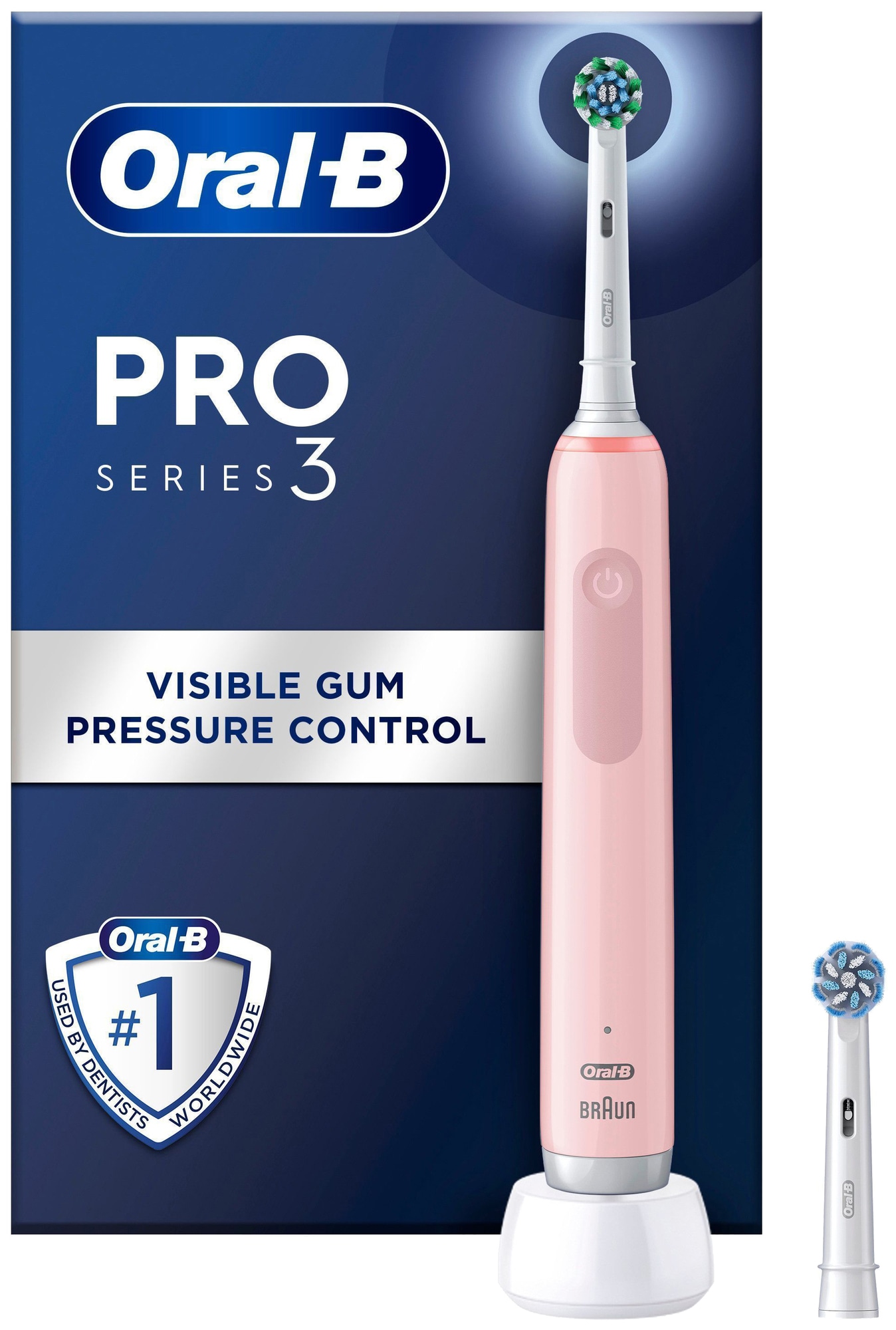 Oral-B Pro 3 eltandborste (rosa) - Elgiganten