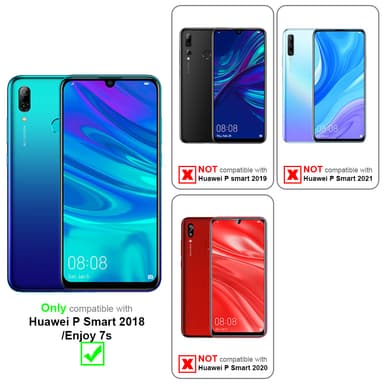 Huawei P SMART 2018 / Enjoy 7S Flipfodral Skal (Svart)