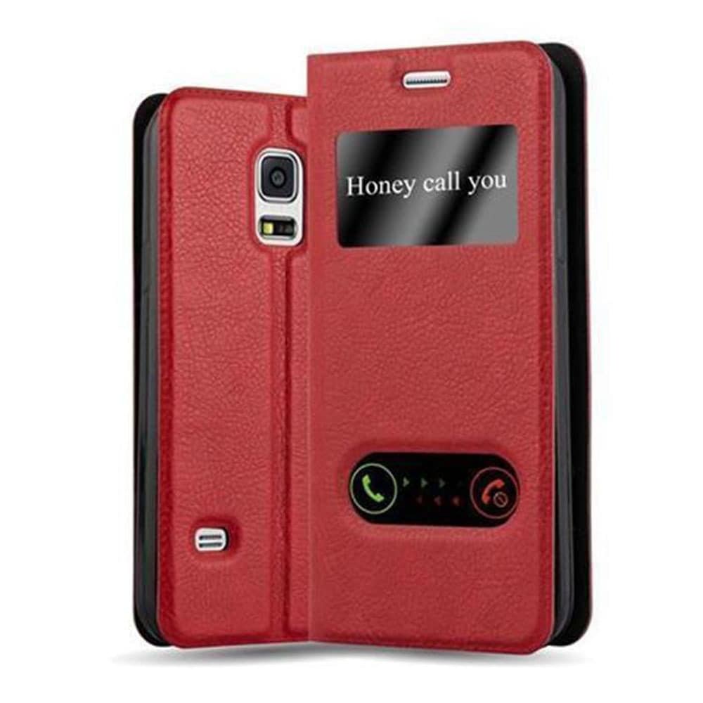Samsung Galaxy S5 / S5 NEO Plånboksfodral Skal (Röd) - Elgiganten