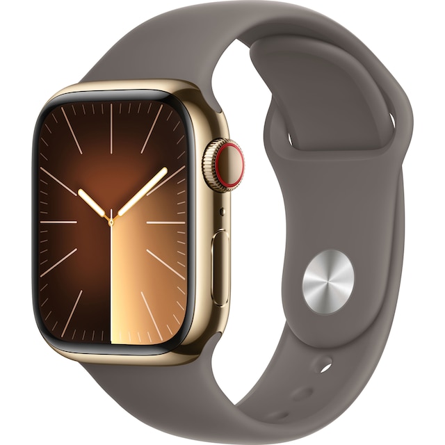 Apple Watch S9 45mm GPS+CEL (Gold Stainless/Clay sportband) M/L