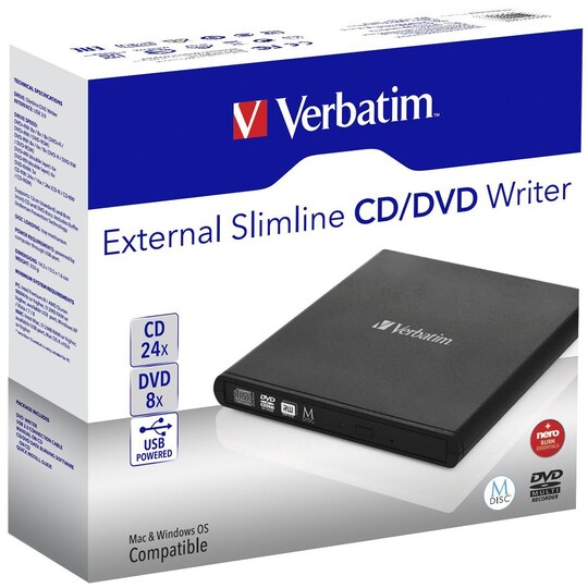 Verbatim Mobile DVD brännare (svart) - Elgiganten