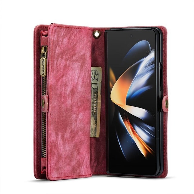 Multiplånbok CaseMe 11-kort Samsung Galaxy Z Fold 4 - Röd