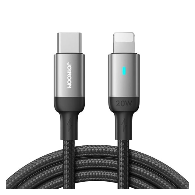 Joyroom USB-Kabel USB-C till Lightning med 20W snabbladdning 2m - Svart