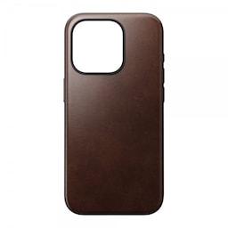 NOMAD iPhone 15 Pro Skal Modern Leather Case Horween Rustic Brown