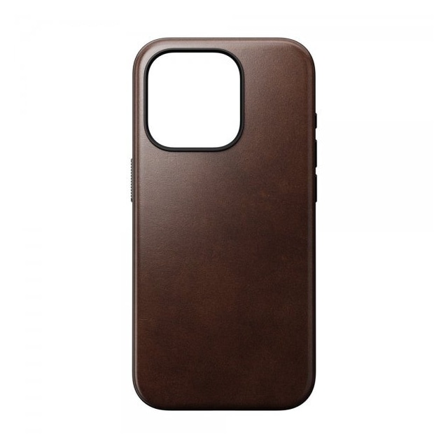 NOMAD iPhone 15 Pro Skal Modern Leather Case Horween Rustic Brown