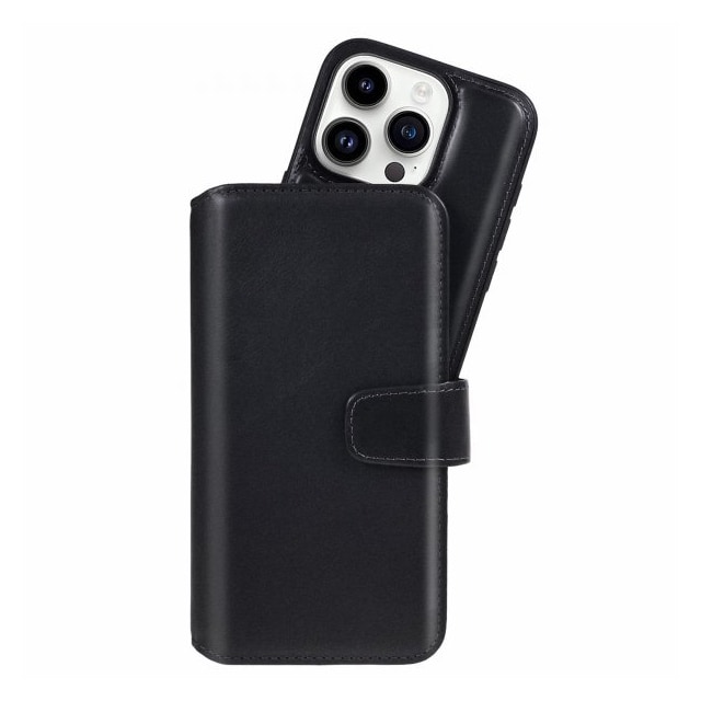 Nordic Covers iPhone 15 Pro Fodral MagLeather Raven Black
