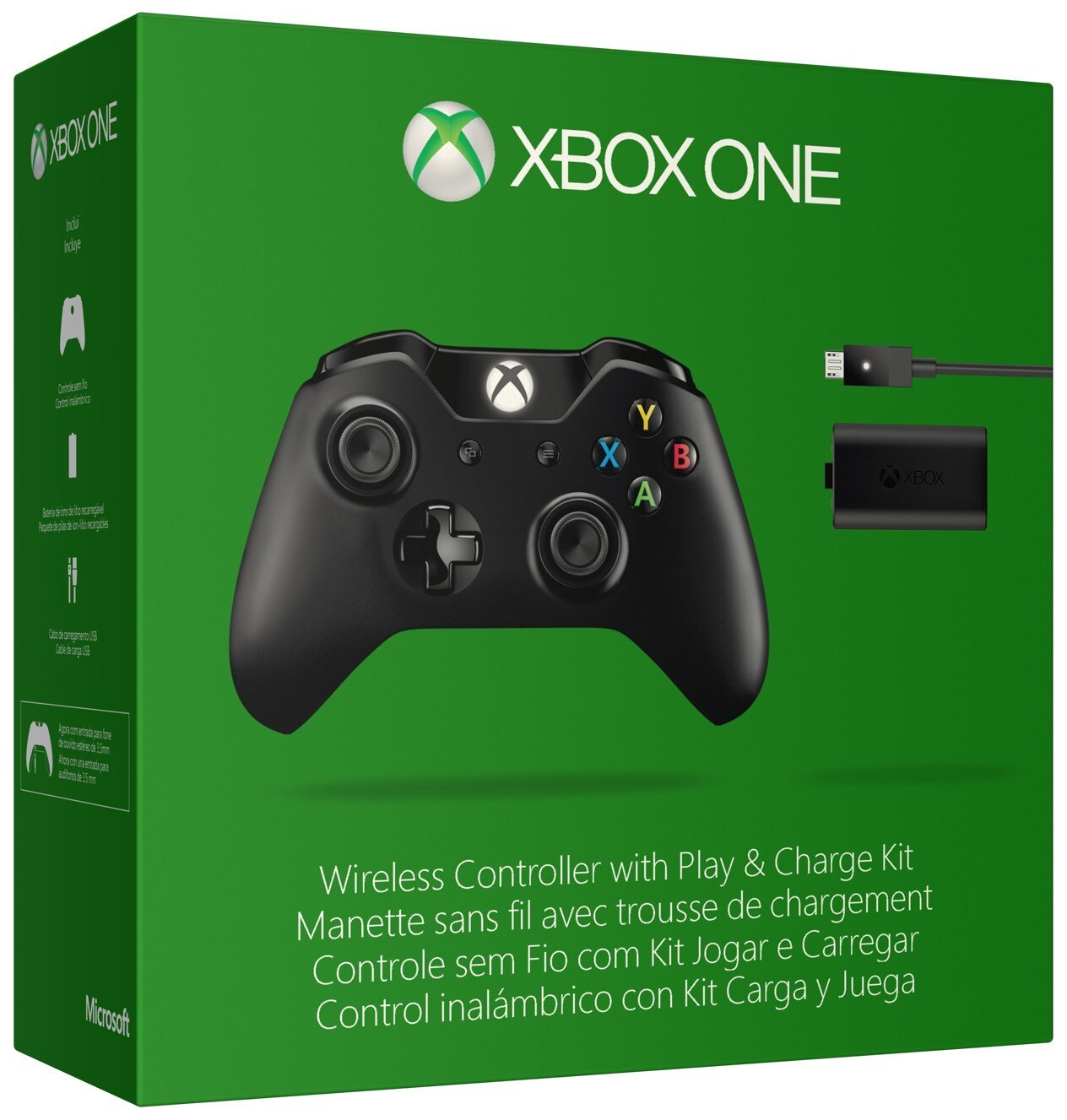 Xbox One Trådlös kontroll + Play & Charge kit (svart) - Elgiganten