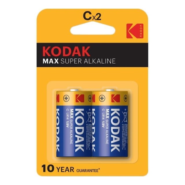 Kodak MAX alkaline C battery (2 pack)