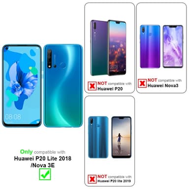 Huawei P20 LITE 2018 / NOVA 3E Skal Fodral Kedja (Röd)