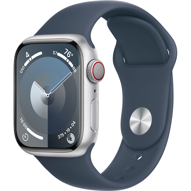 Apple Watch S9 41mm GPS+CEL (Silver Alu/Storm Blue sportband) M/L