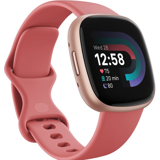 Fitbit Versa 4 smartwatch (rosa sand/koppar) - Elgiganten
