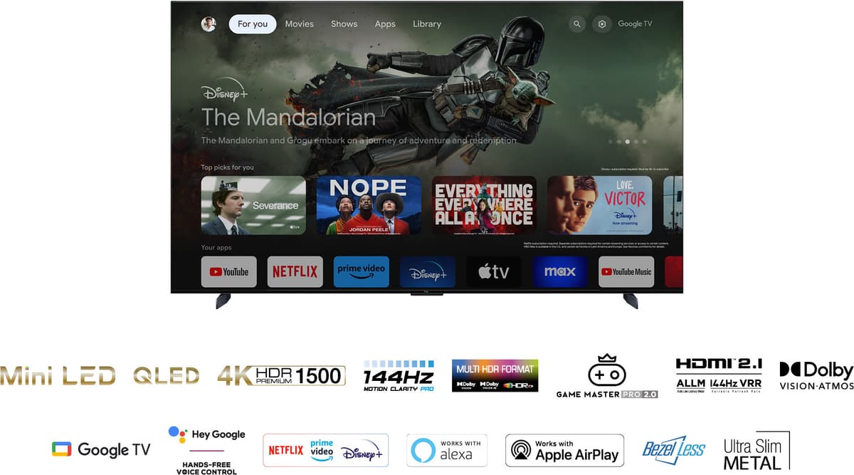 TCL 98" MQLED80 4K MINI-LED Smart TV (2023)