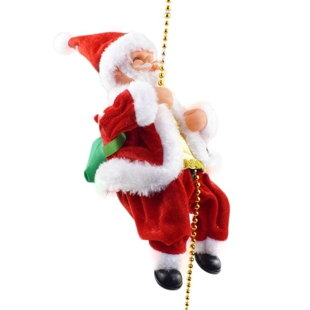 Jul Jultomten Docka Klättrar Klätterrep hängande Xmas dekoration