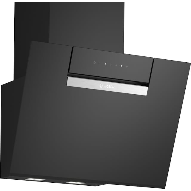 Bosch Serie 4 Vägghängd Köksfläkt DWK67FN60 (klarglas-svart 60 cm)