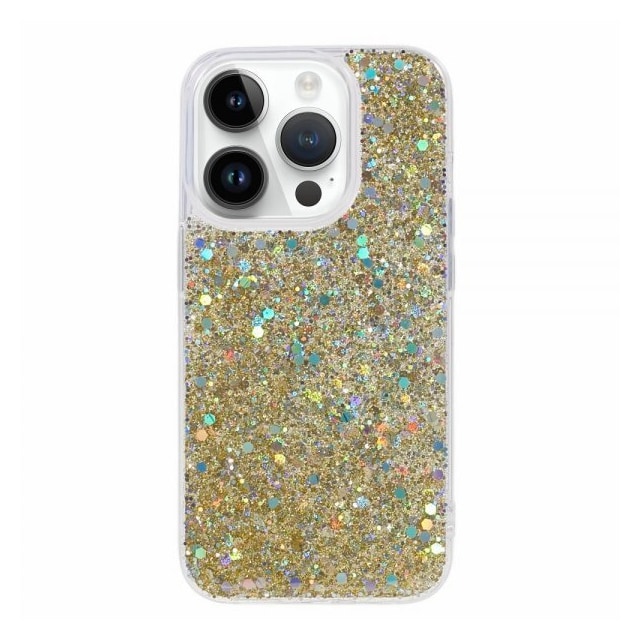 Nordic Covers iPhone 15 Pro Skal Sparkle Series Citrine Gold