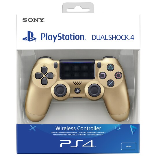 Nya PS4 DualShock 4 trådlösa handkontroll (matt guld) - Elgiganten