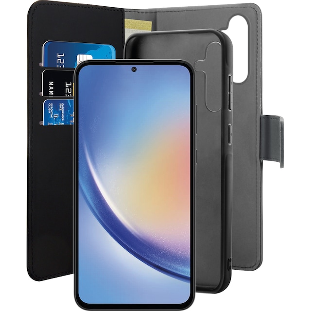 Puro 2in1 Samsung Galaxy A35 plånboksfodral (svart)