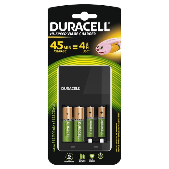 Duracell 4 timmars AA/AAA Batteriladdare - Elgiganten