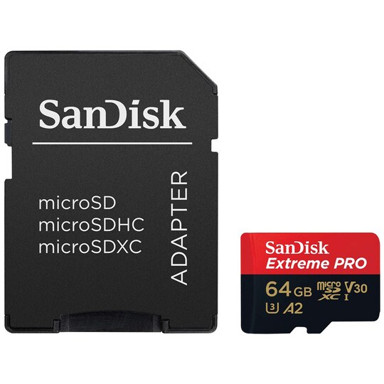 SanDisk MicroSDXC Extreme Pro 64 GB minneskort - Elgiganten