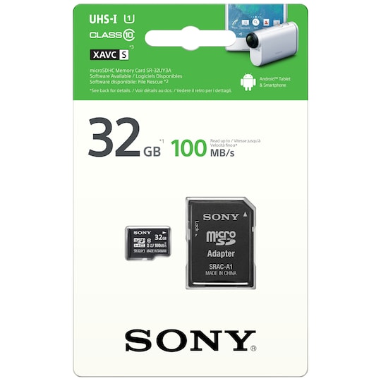 Sony Micro SD Minneskort 32 GB + adapter - Elgiganten