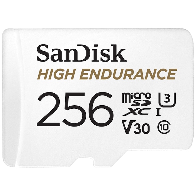 SanDisk MicroSDXC Endurance med SD adapter 256 GB minneskort