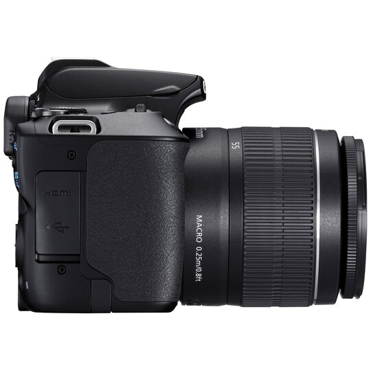 Canon EOS 250D DSLR kamera + EF-S 18-55 mm III objektiv - Elgiganten