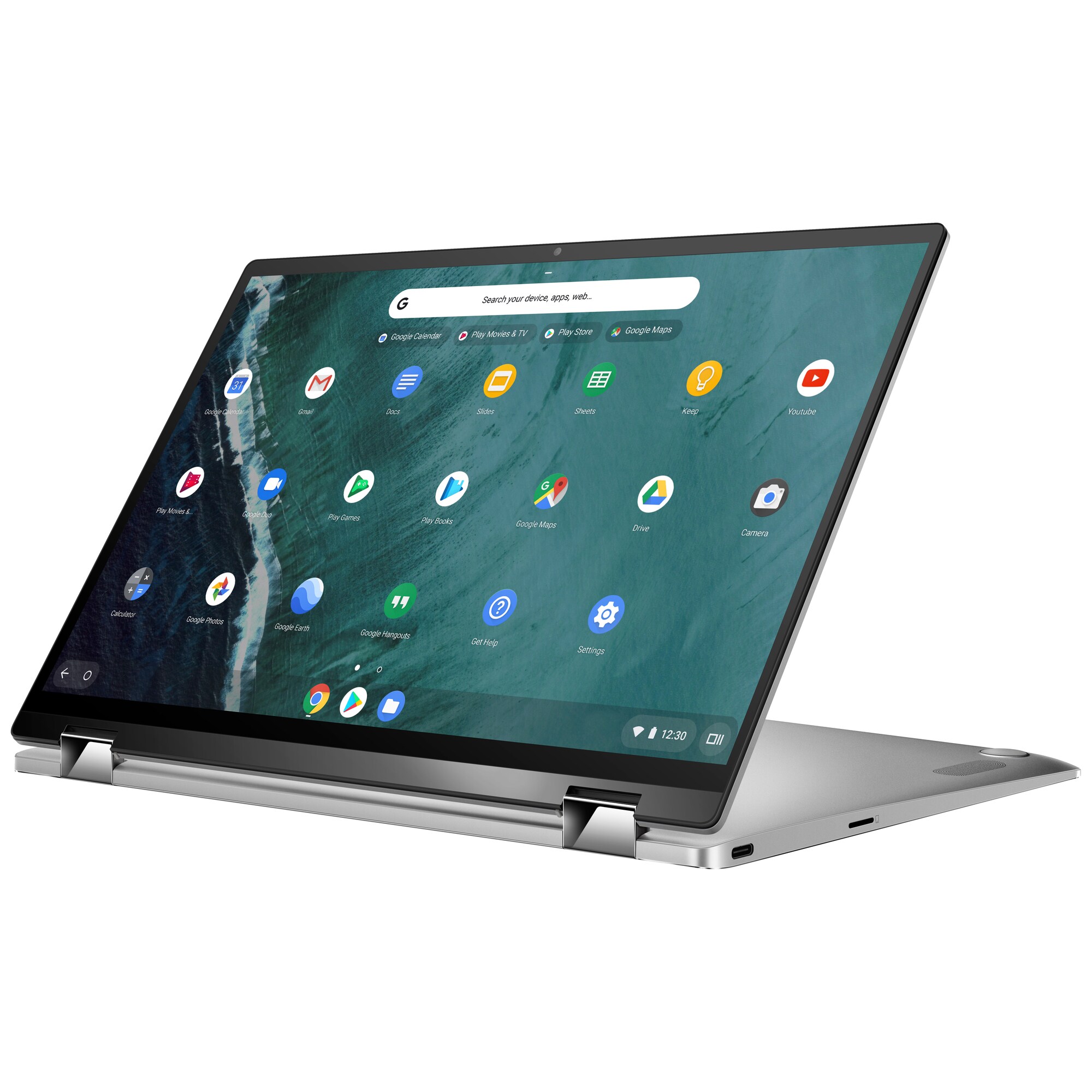 Asus Chromebook Flip C434, 14" 2-i-1 bärbar dator (silver/svart ...