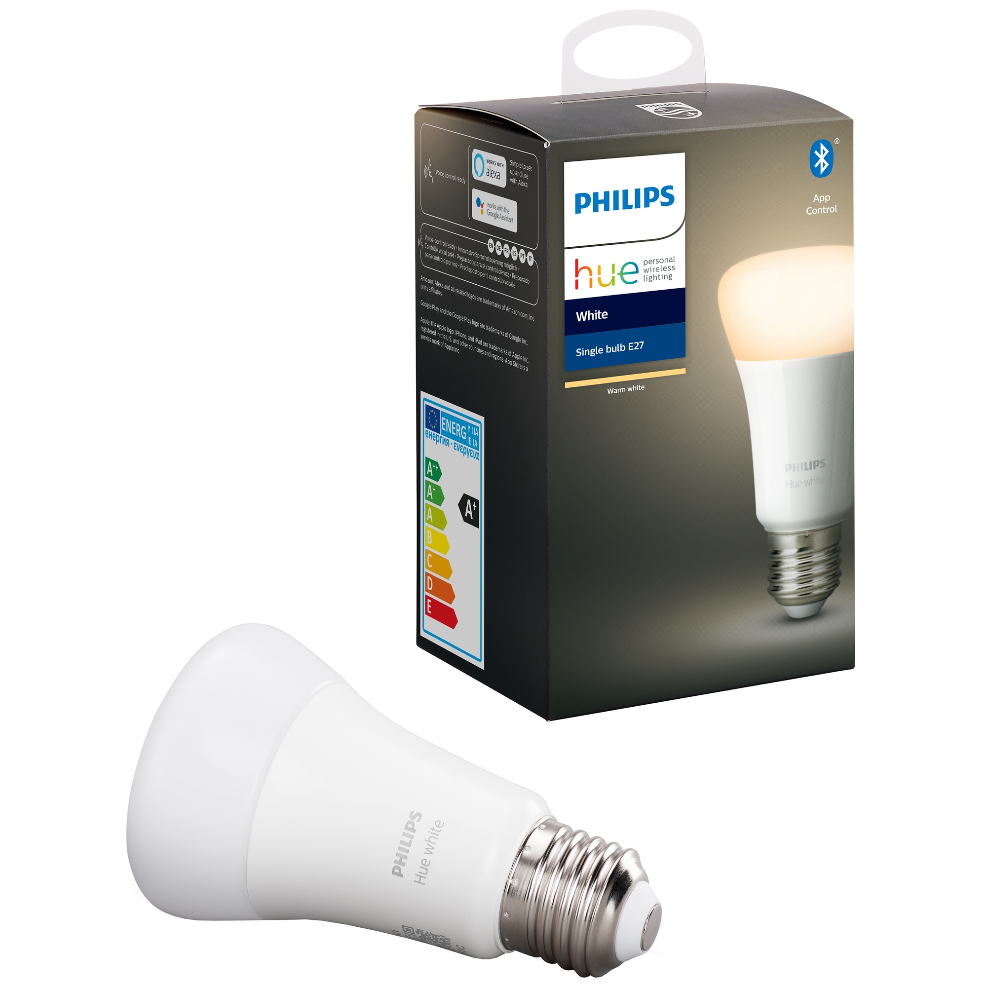 Philips Hue White LED glödlampa A60 E27 - Elgiganten