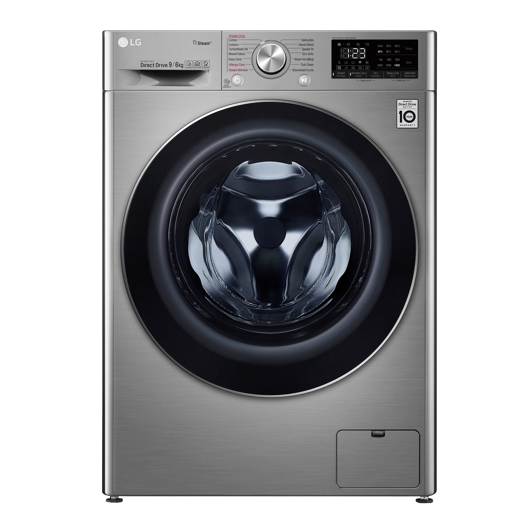LG tvättmaskin/torktumlare CV70V6S1B - Kombinerad tvättmaskin med ...