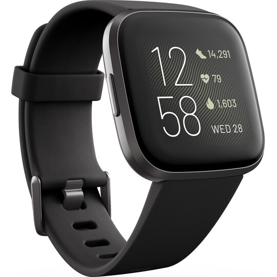 Fitbit Versa 2 smartwatch (svart/kol) - Elgiganten