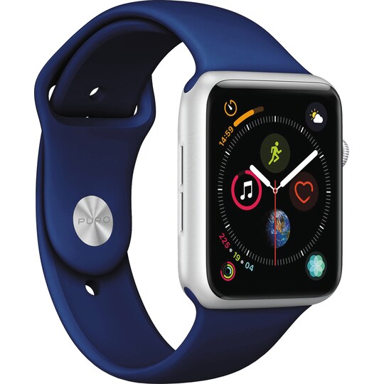 Puro Icon silikon sportarmband för Apple Watch 42-45 mm (mörkblå) -  Elgiganten