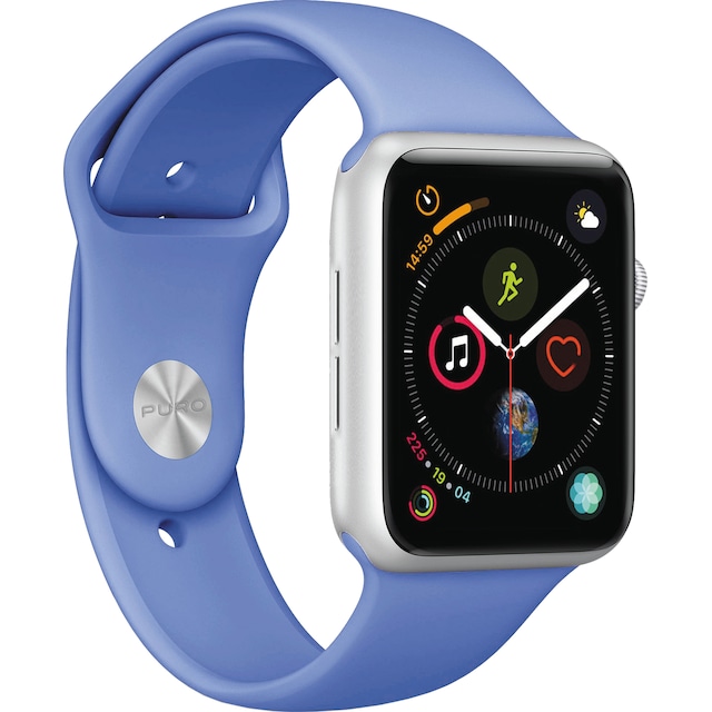 Puro Icon silikon sportarmband för Apple Watch 42-45 mm (forment blå)