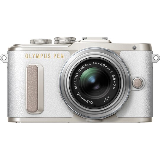 Olympus PEN E-PL8 CSC-kamera+ 14-42 mm objektiv 1442 IIR-kit (vit) -  Elgiganten