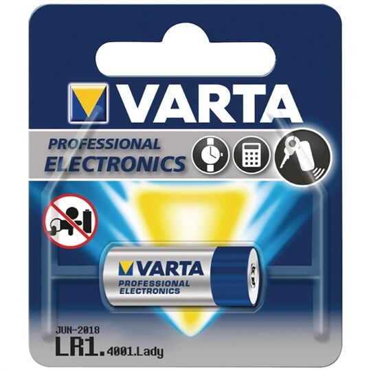 Alkaliskt batteri 1.5V LR1 Lady N Varta Professional - Elgiganten