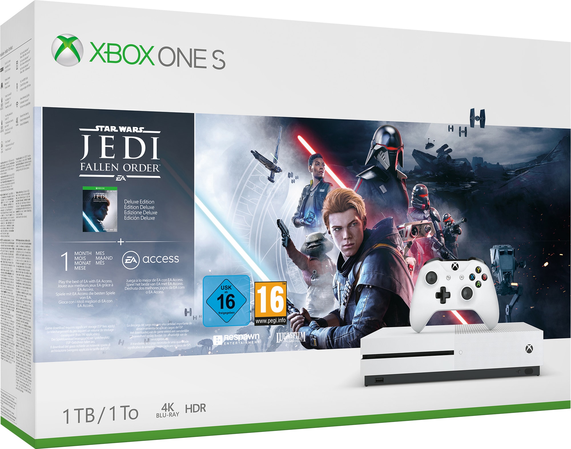 Xbox One S 1 TB: Star Wars Jedi: Fallen Order game bundle (vit) - Elgiganten